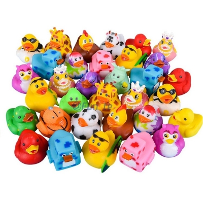 2inch Logo Printed Rubber PVC Baby Toy Duck