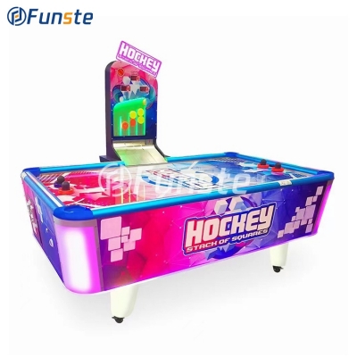  4 Players Hockey Stack Of Squares Air Hockey Table Arcade super version Coin Operated Kids Hockey Game Machine